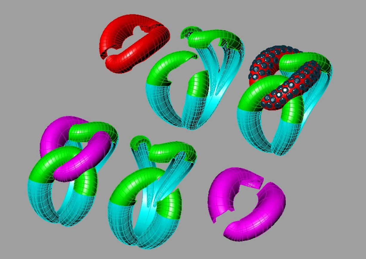 ring Chain Anello catena 3D print model_2