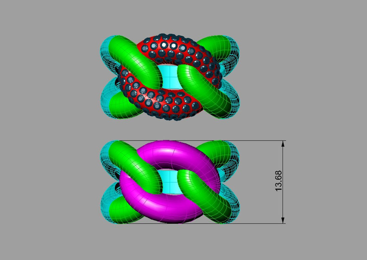 ring Chain Anello catena 3D print model_13