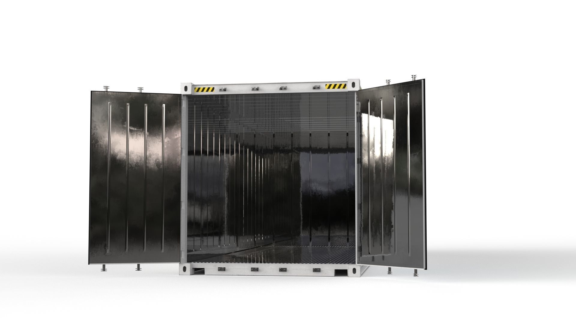 20ft EVERGREEN shipping Container Reefer CARRIER 3D model_7