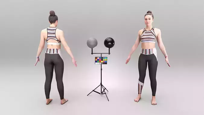 Fitness woman ready for animation 454