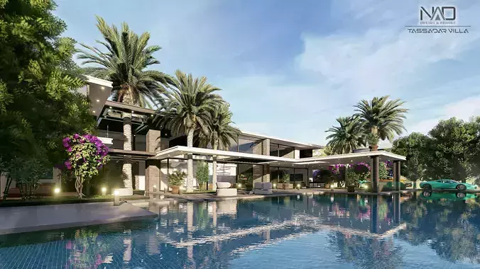 Tassadar Villa Exterior Design 3D model