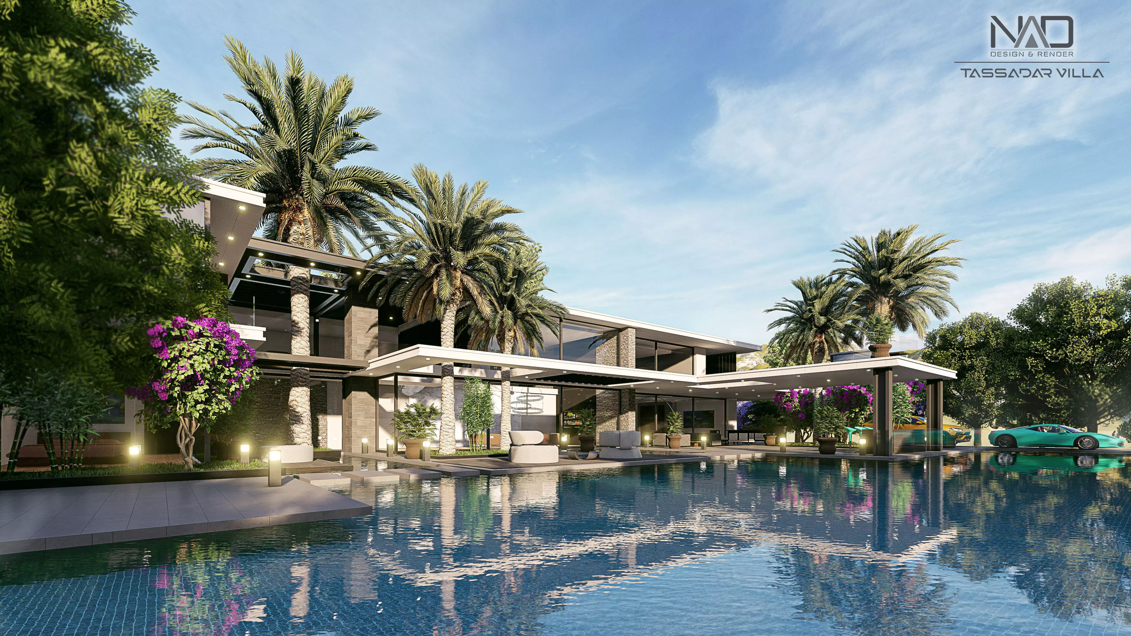 Tassadar Villa Exterior Design 3D model_0