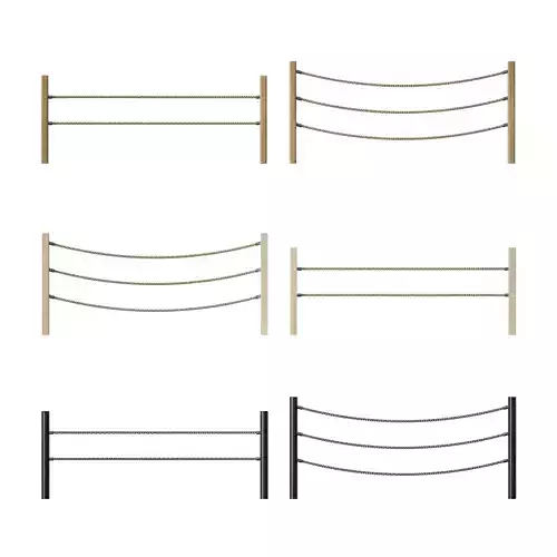 Rope fence constructor 3D model