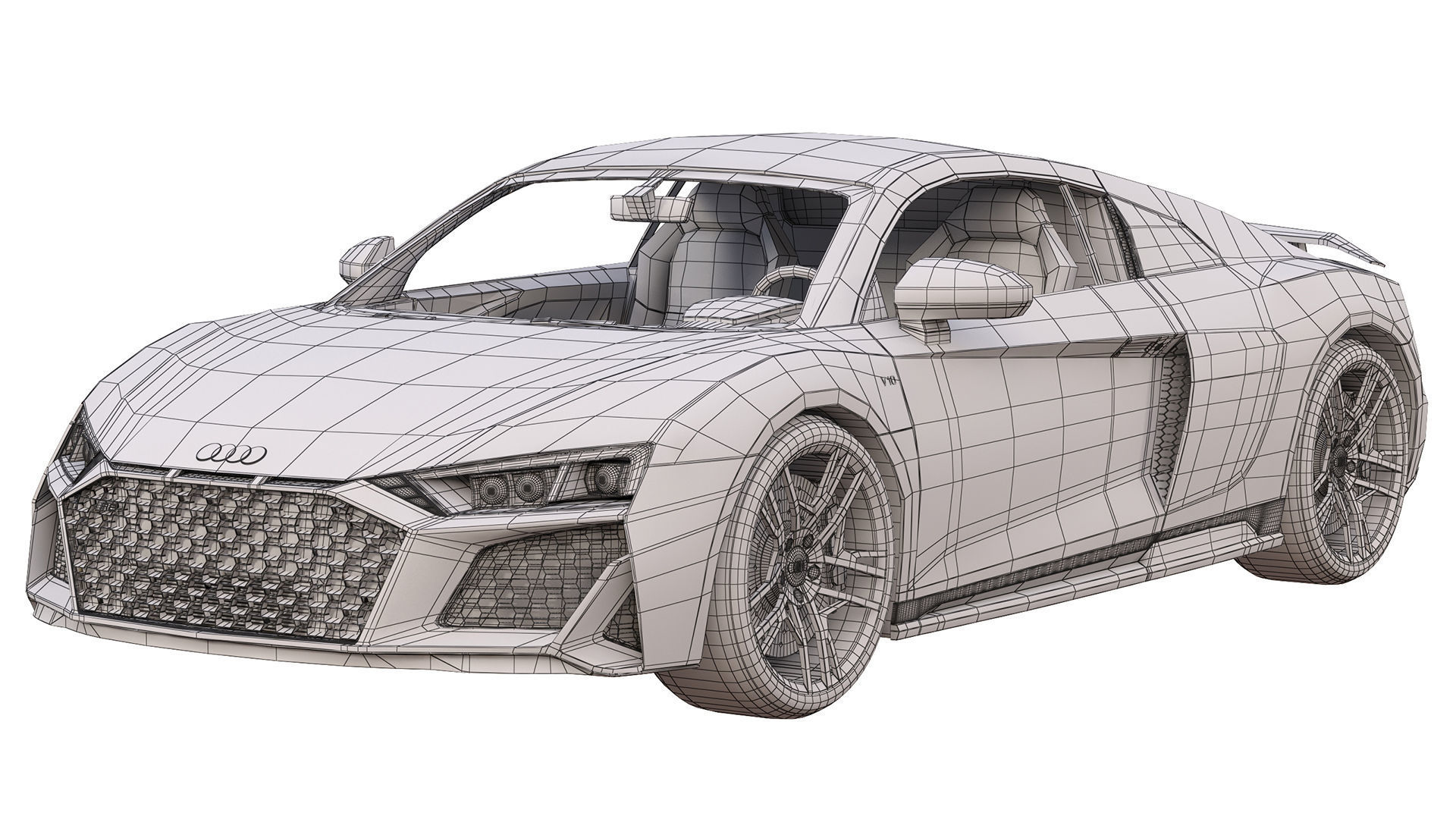 Audi R8 2019 3D model_7