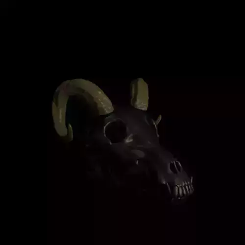 Ram Horns For Skull Pet Puppet 3D Print