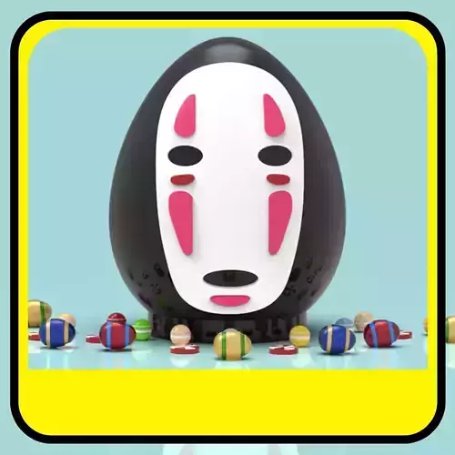 Kaonashi piggy bank or easter egg