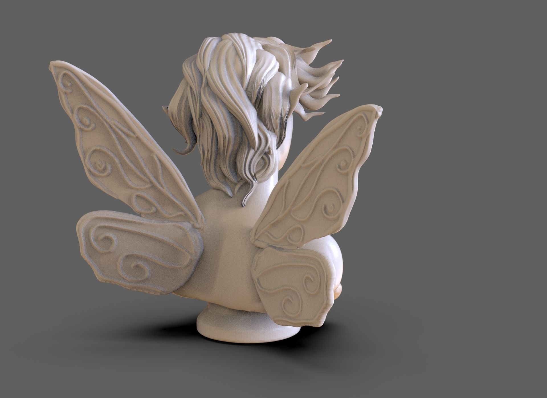 Fairy Bust 3D print model_3