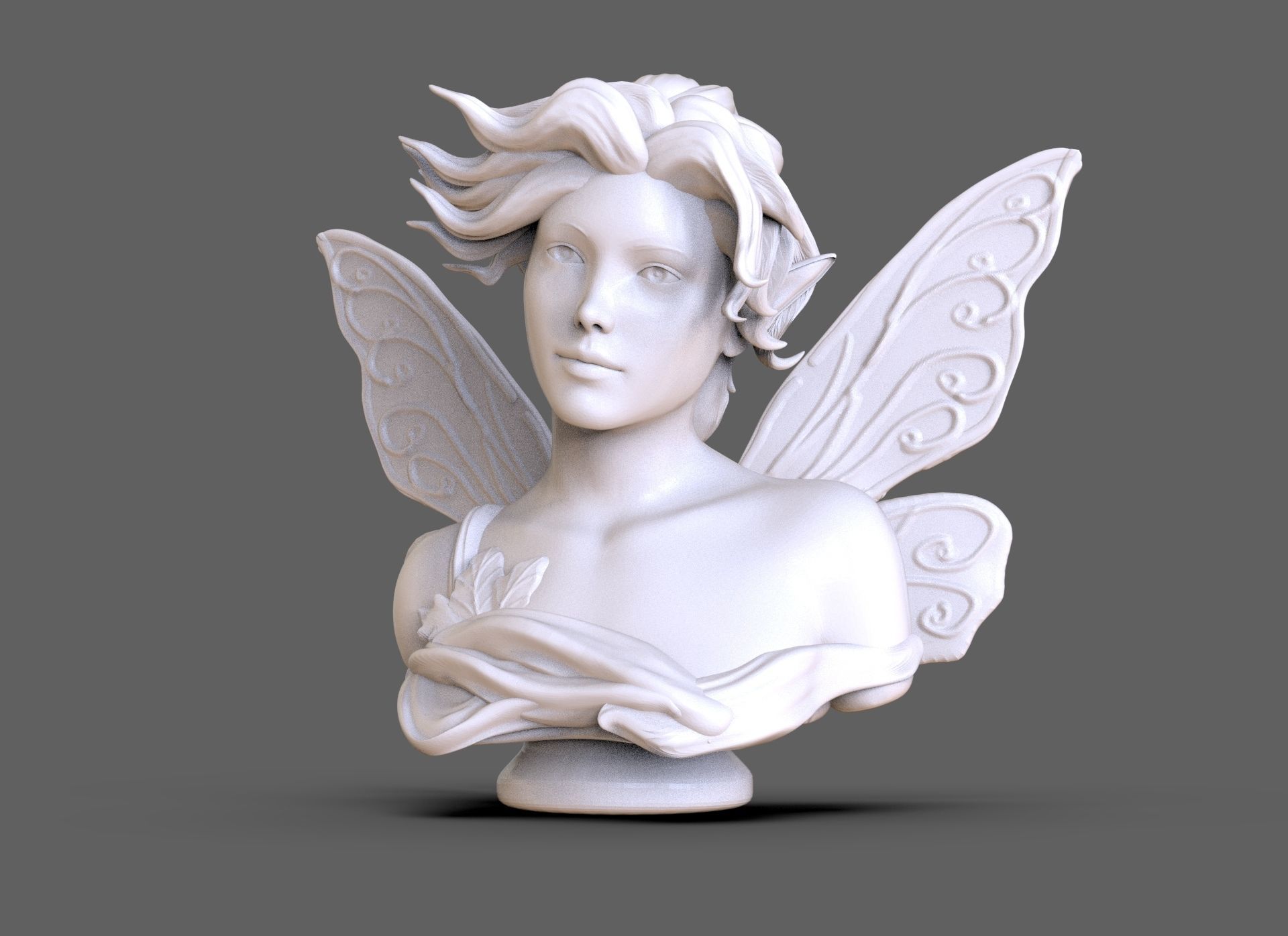 Fairy Bust 3D print model_2