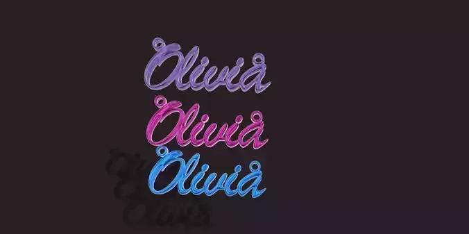 Olivia name pendant 