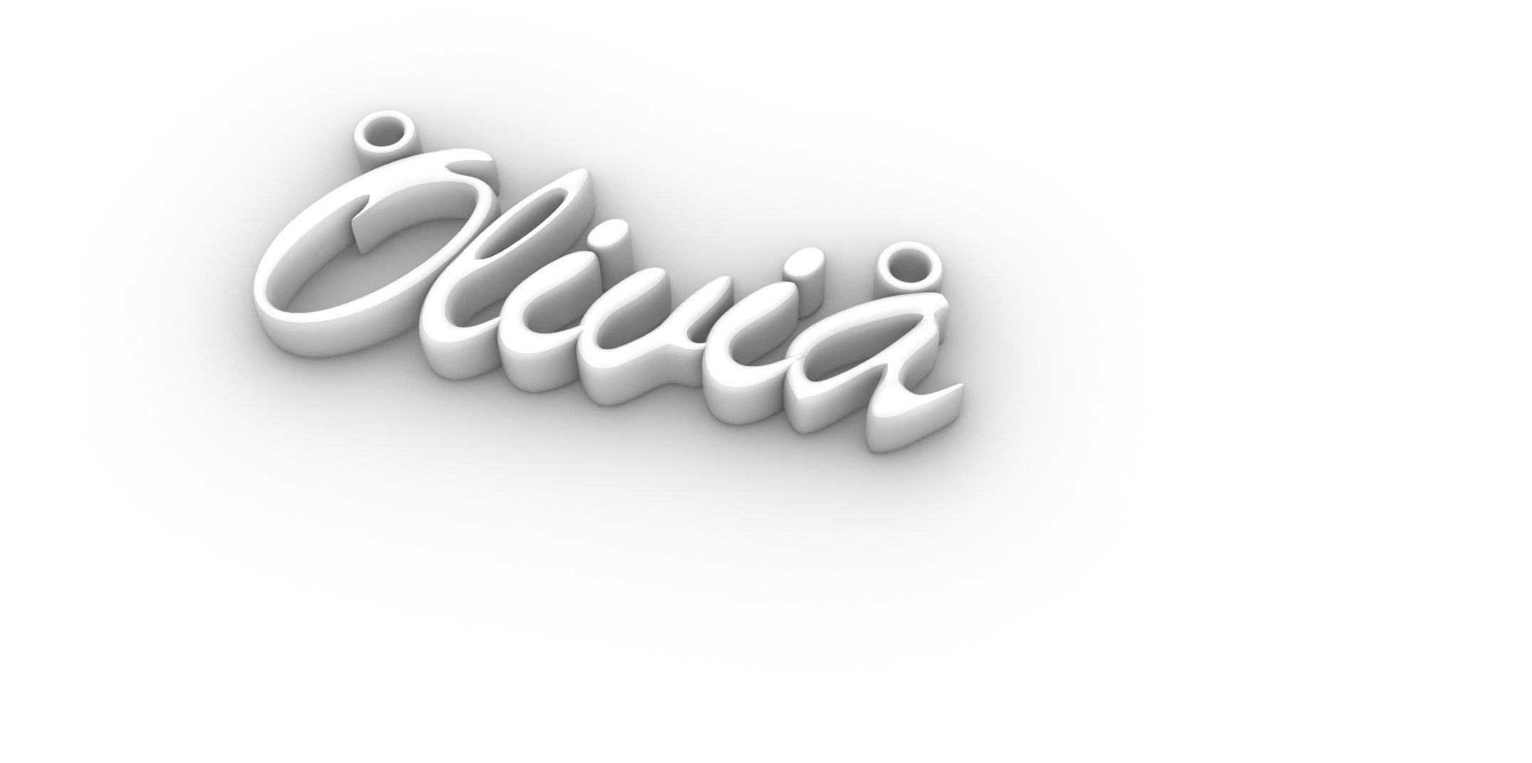 Olivia name pendant  3D print model_2