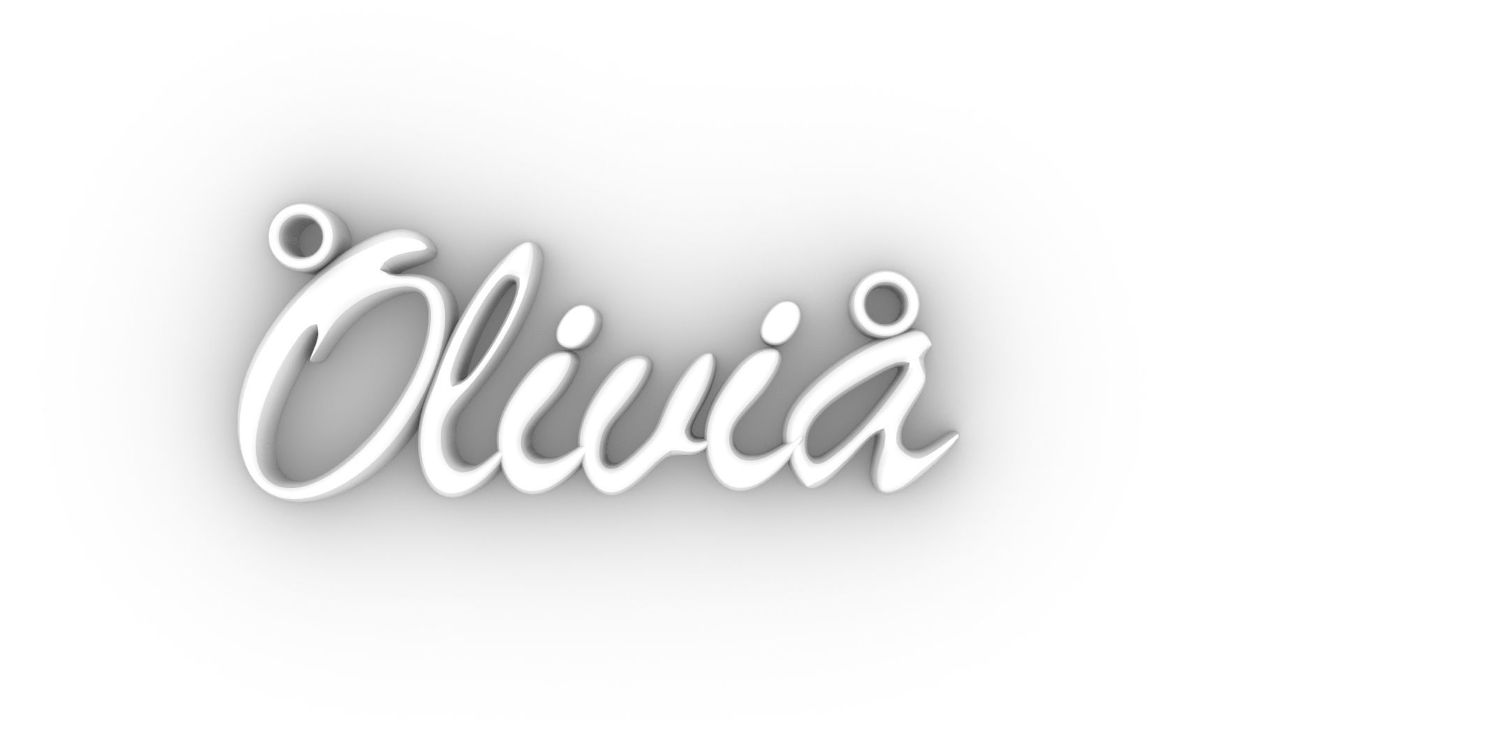 Olivia name pendant  3D print model_1