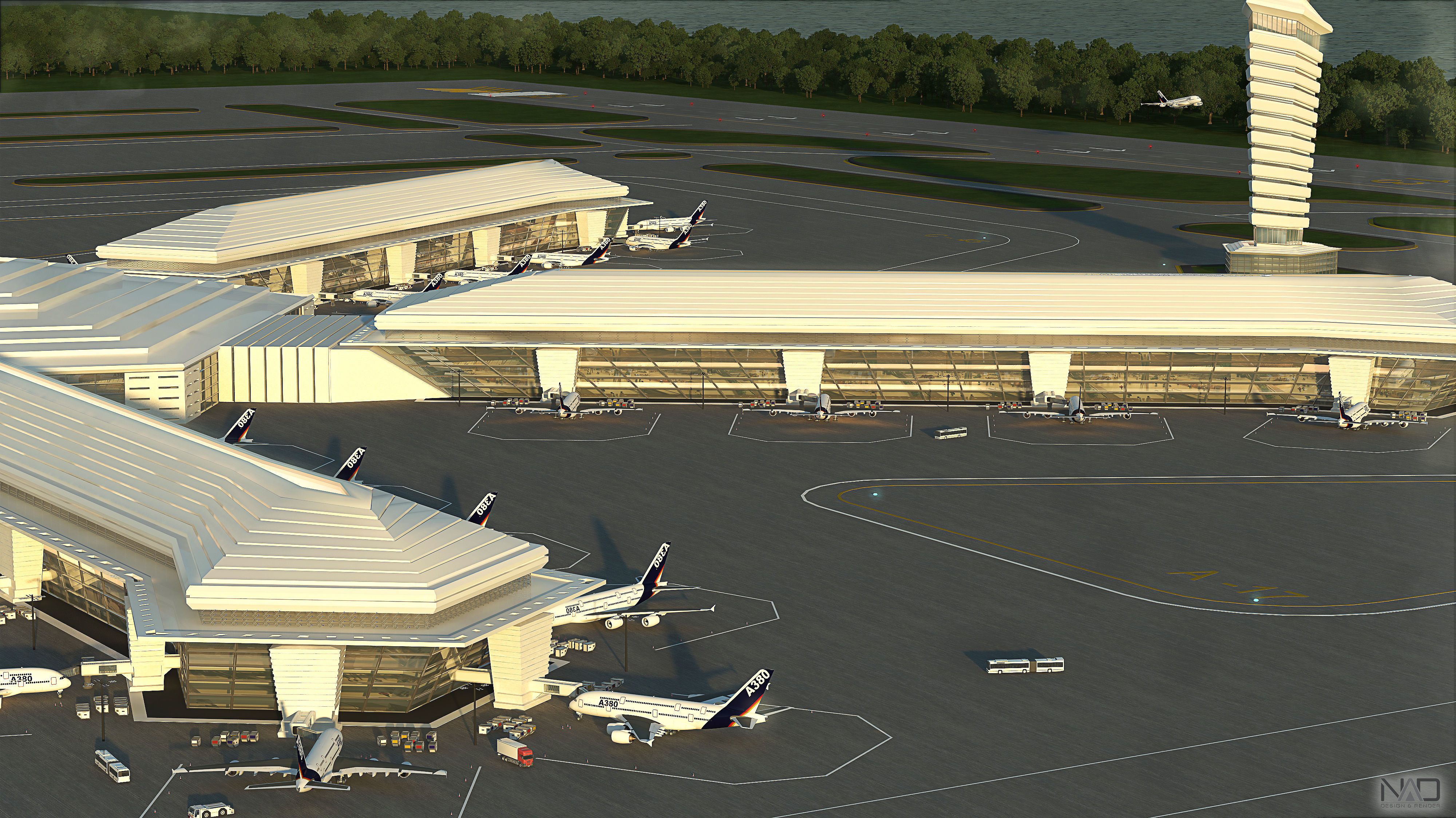 Selendis Airport Exterior Design 3D model_16