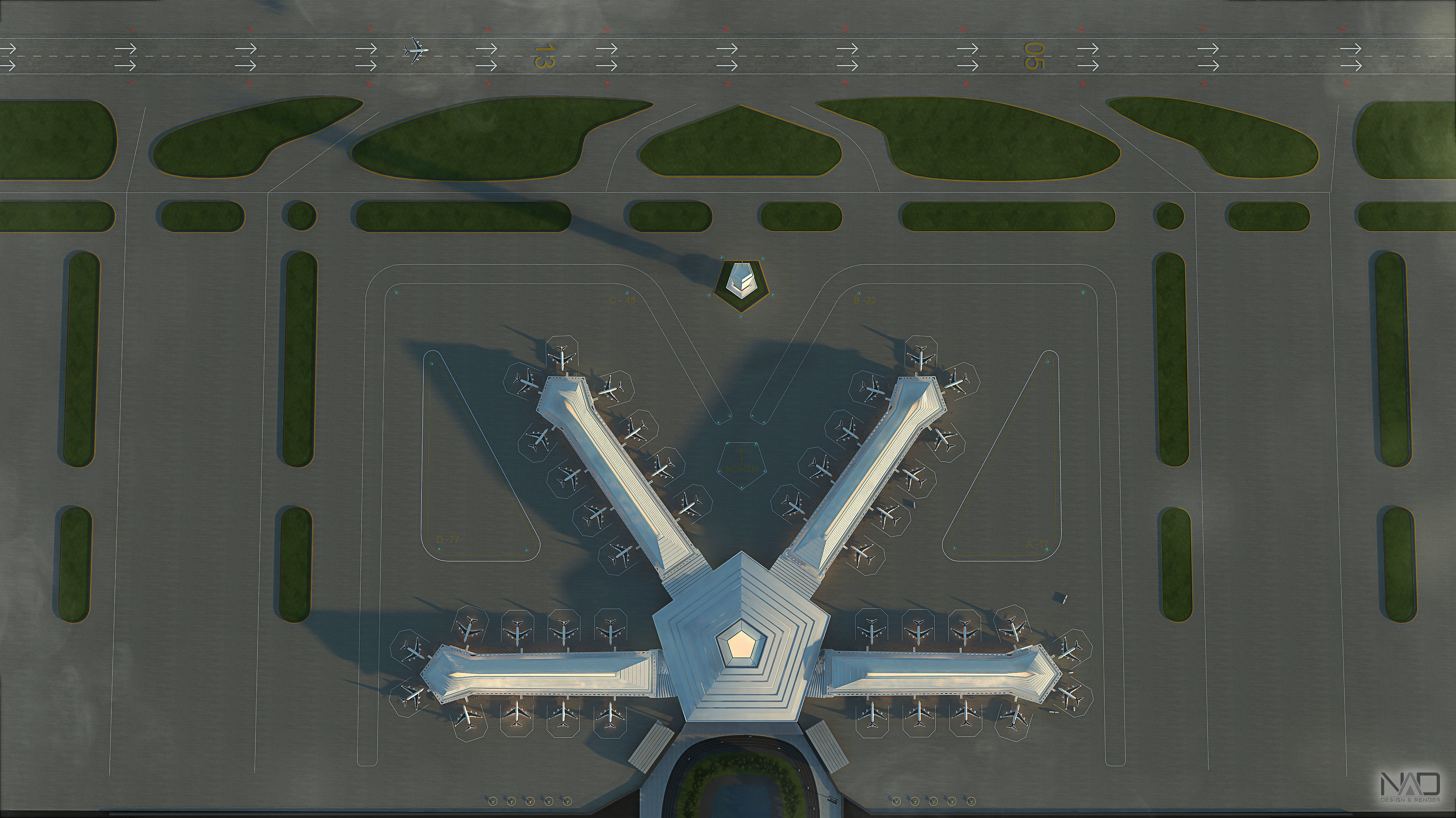 Selendis Airport Exterior Design 3D model_19