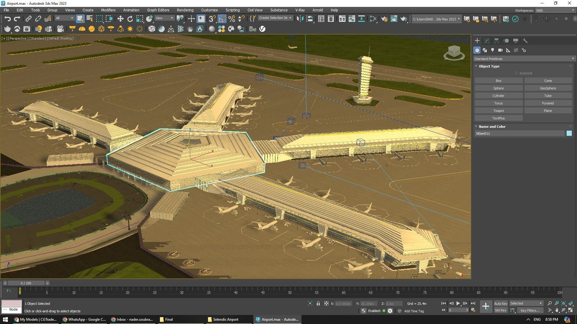 Selendis Airport Exterior Design 3D model_20