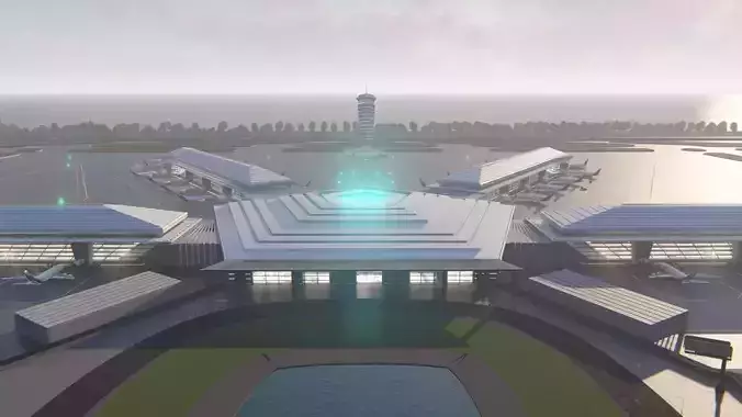 Selendis Airport Exterior Design 3D model 6