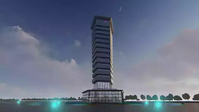 Selendis Airport Exterior Design 3D model 5
