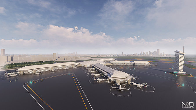 Selendis Airport Exterior Design 3D model 2