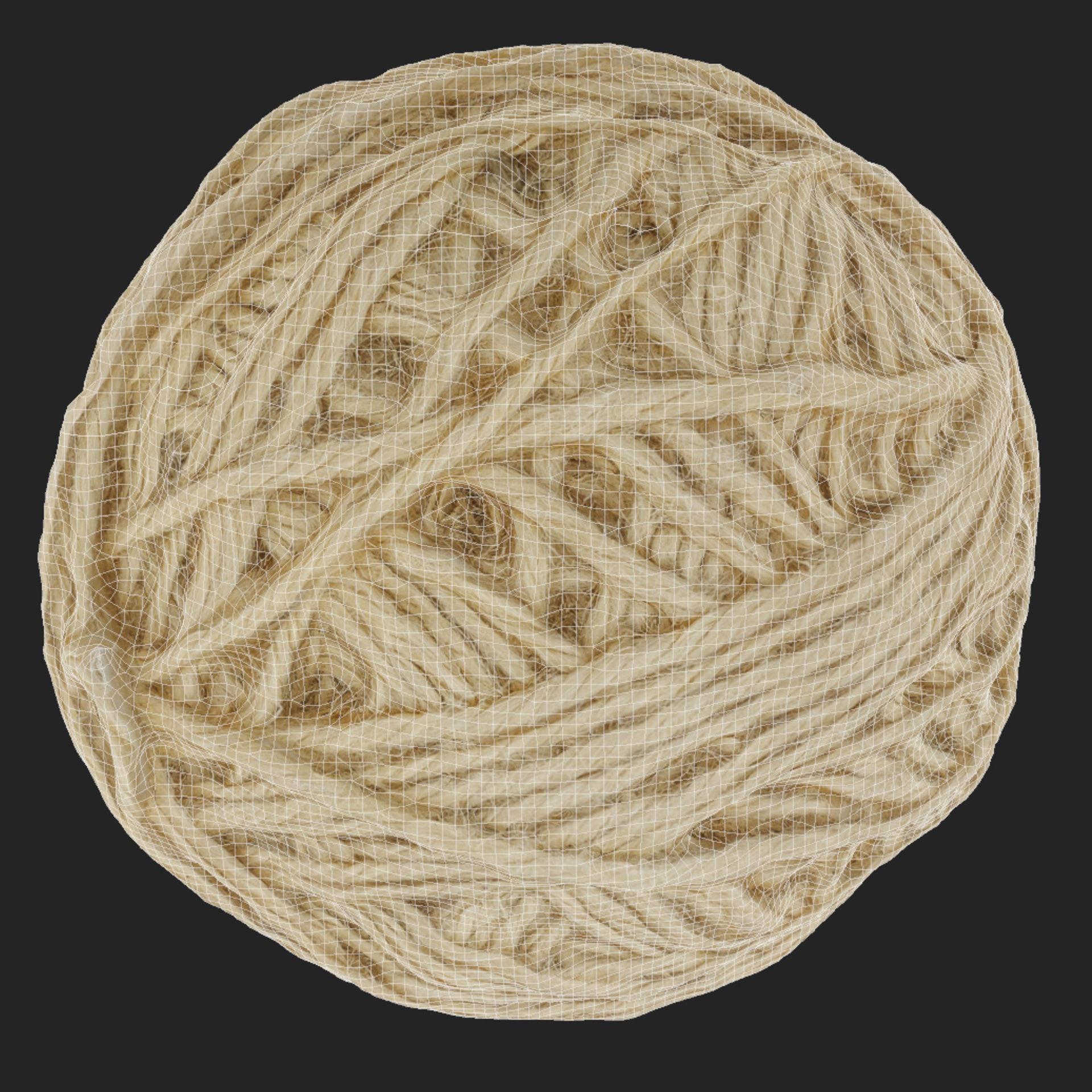 A ball of thread Low-poly 3D model_7