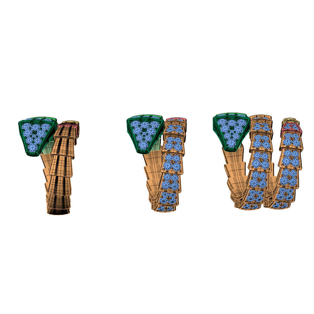 Snake Viper Ring  3D print model_9