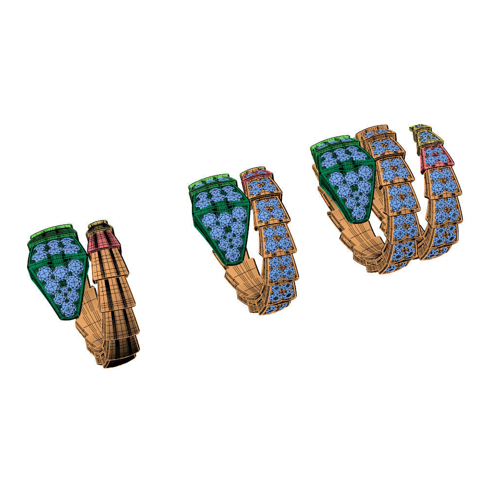 Snake Viper Ring  3D print model_12