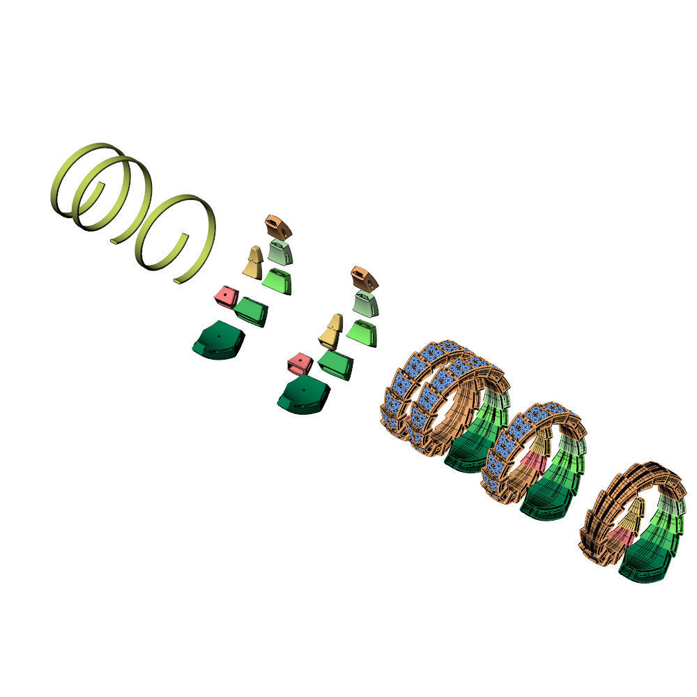 Snake Viper Ring  3D print model_17