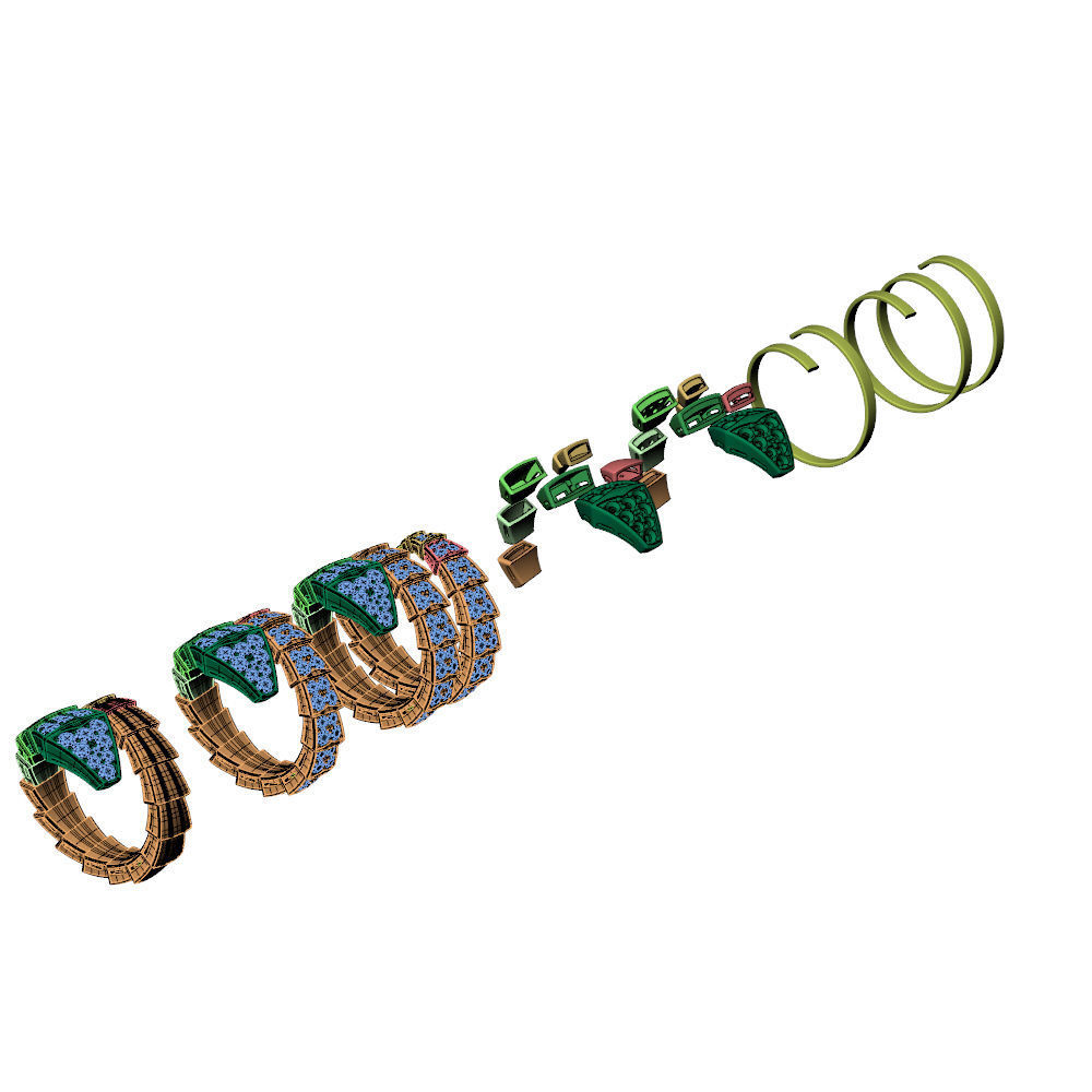 Snake Viper Ring  3D print model_8