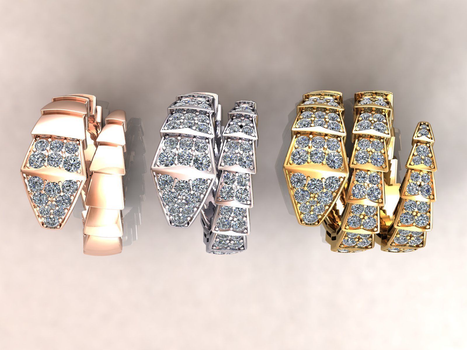 Snake Viper Ring  3D print model_5