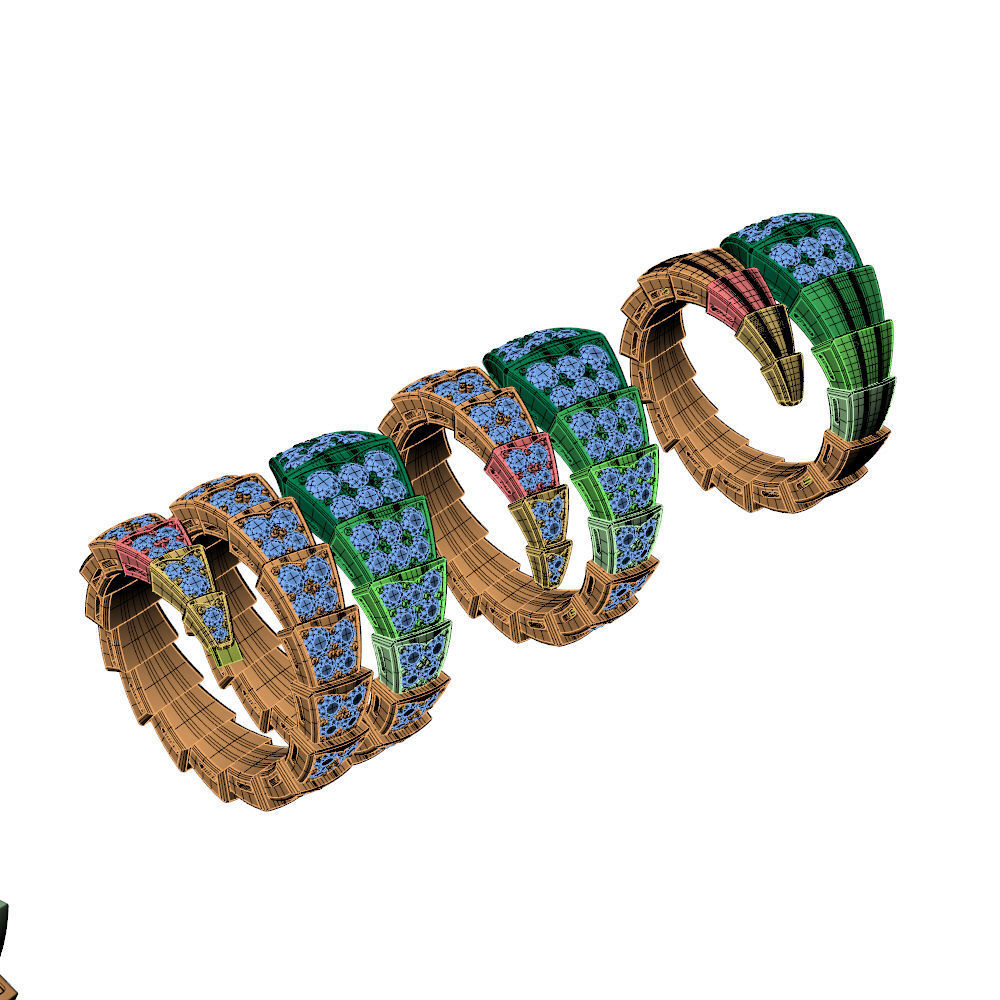Snake Viper Ring  3D print model_11