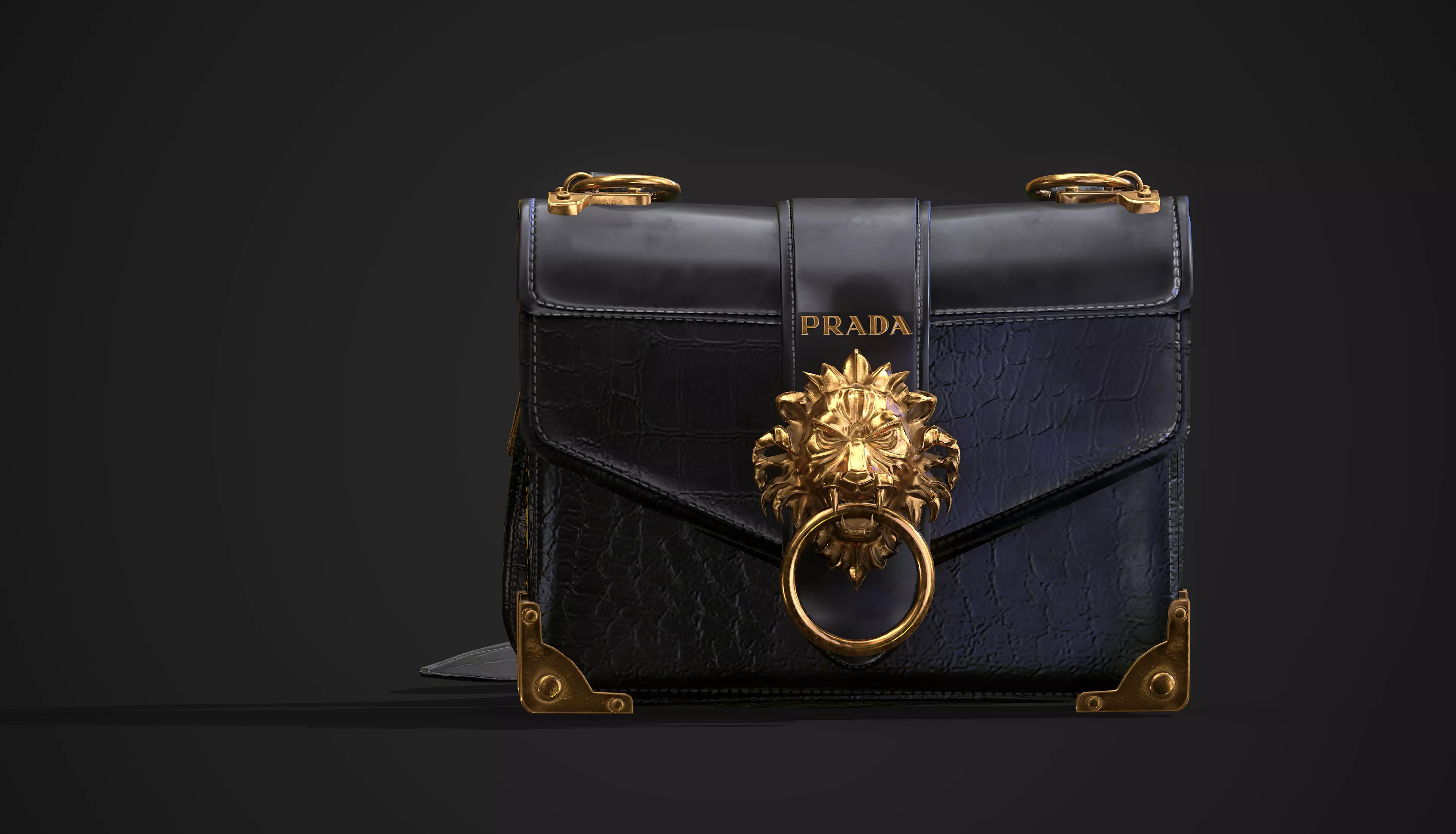 3D Prada Bag Low-poly 3D model_0