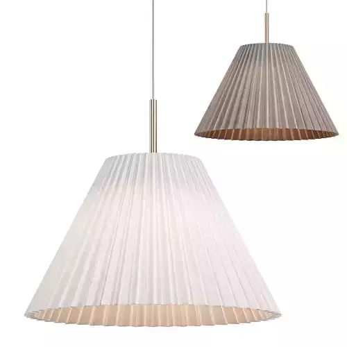 Pleated shade pendant light