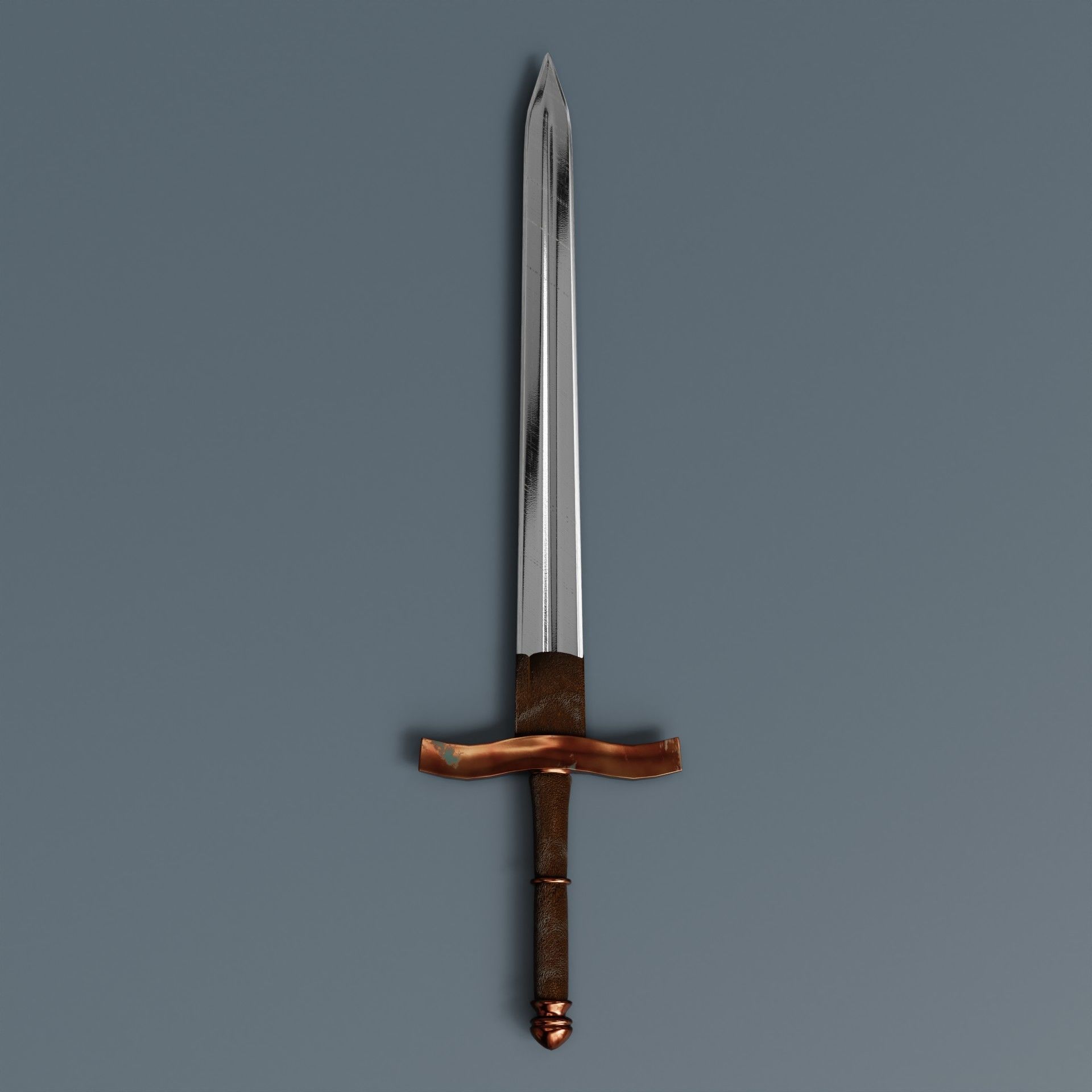 Long Sword PBR 3D model Low-poly 3D model_1