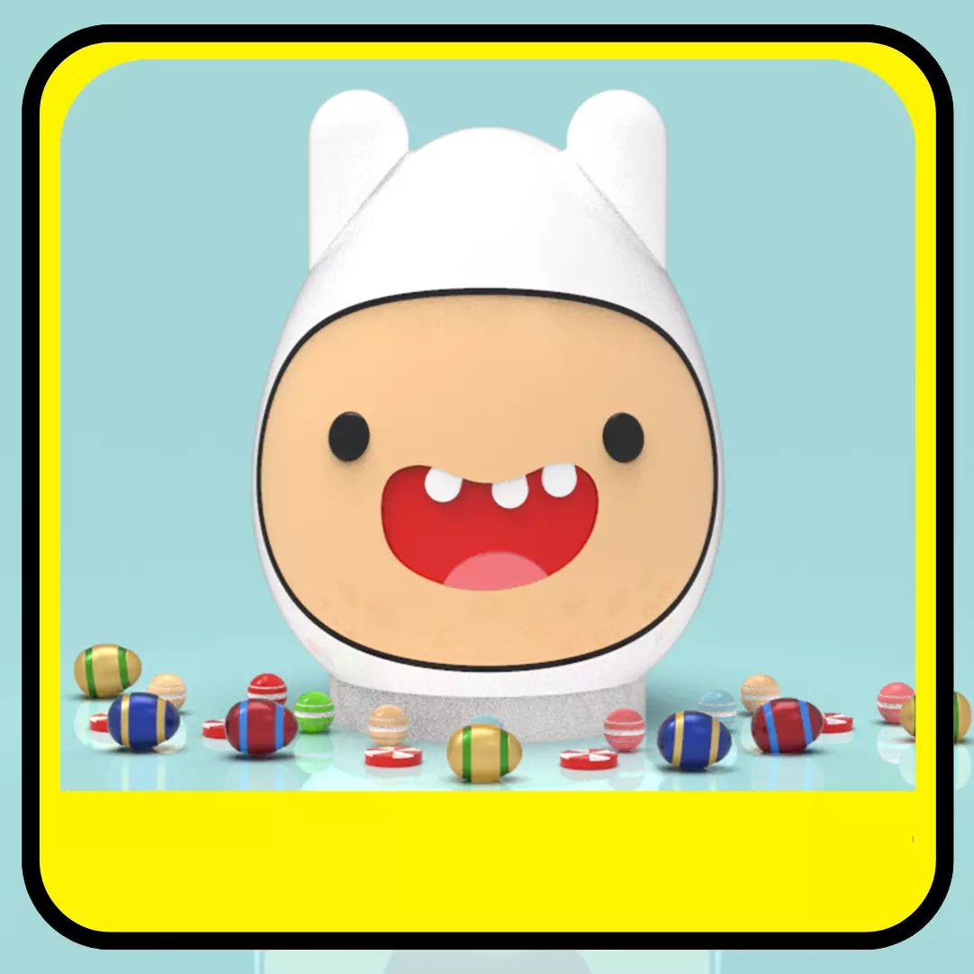 Finn piggy bank or easter egg 3D print model_0