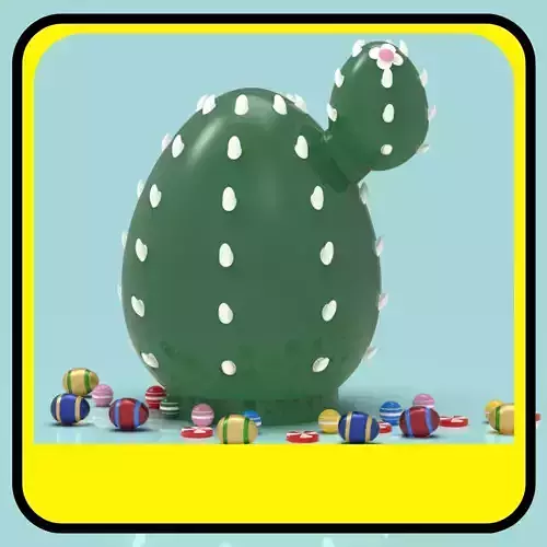 Cactus piggy bank or easter egg