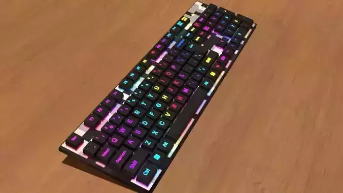 Backlit keyboard 3D model