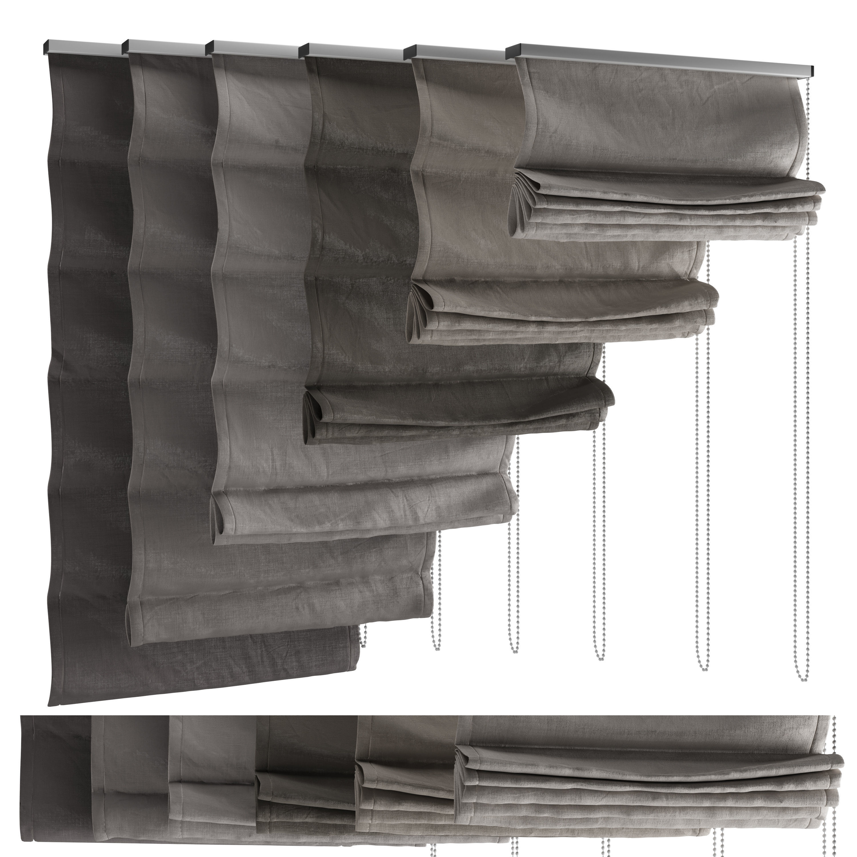 Roman curtain 3D model_1