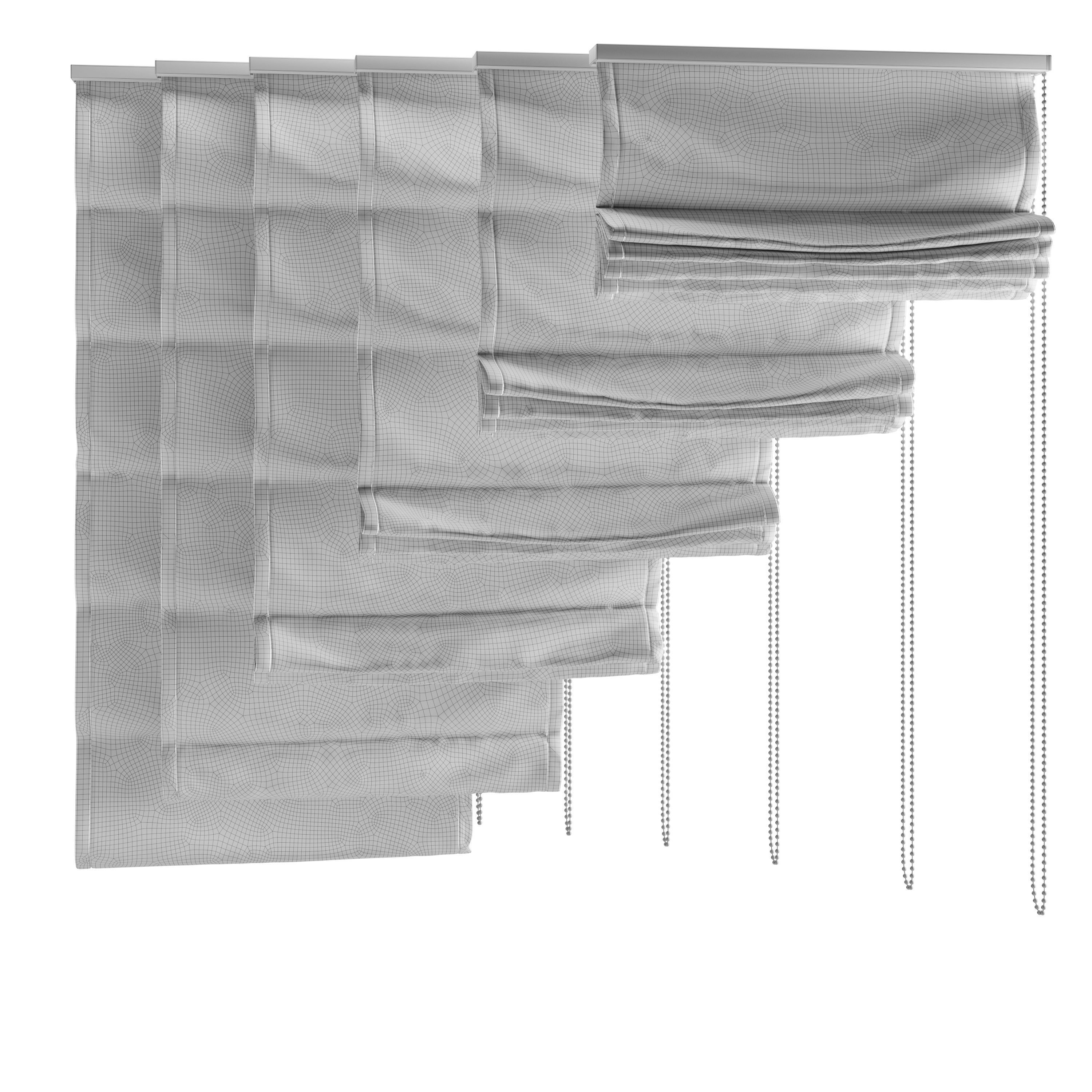 Roman curtain 3D model_2