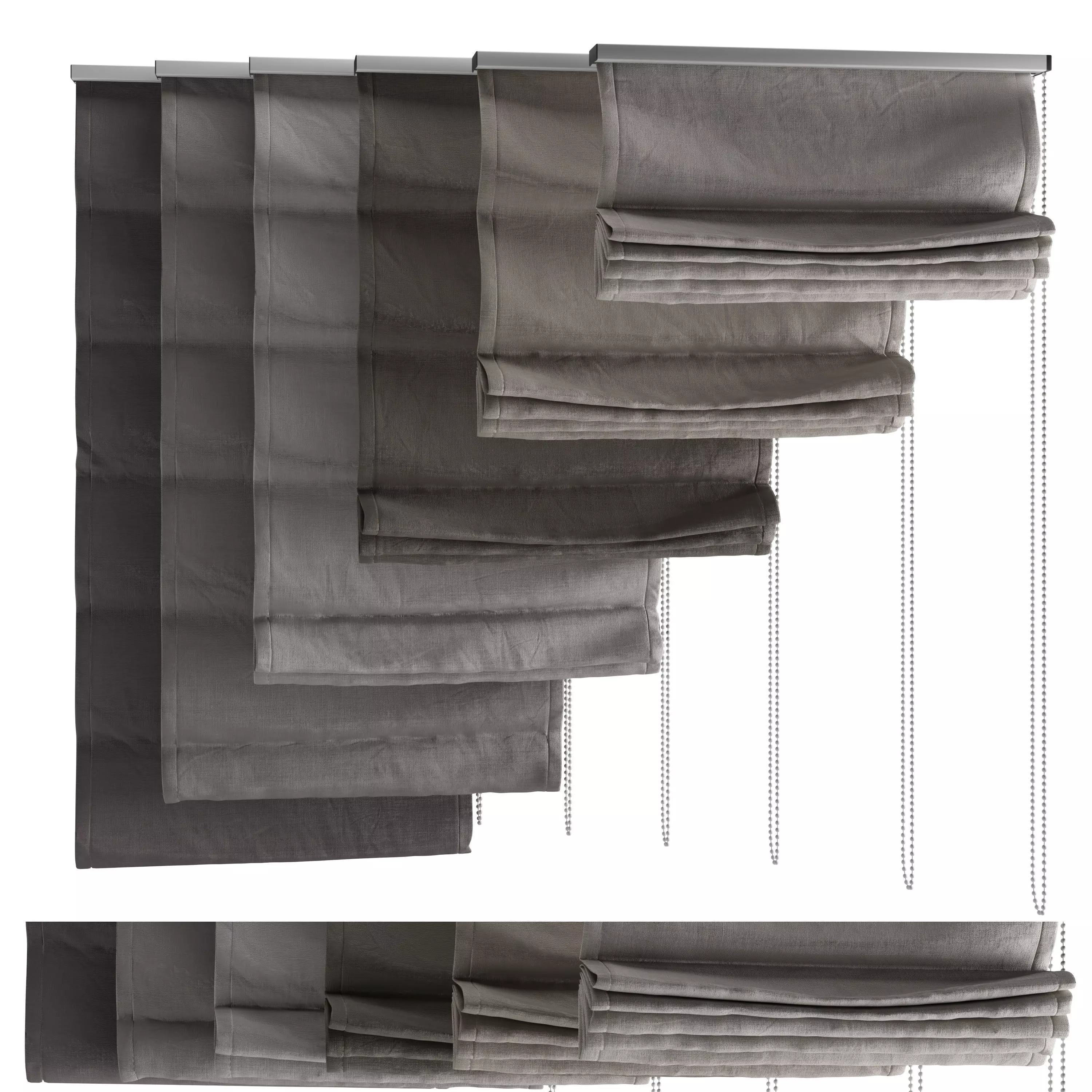 Roman curtain 3D model_0
