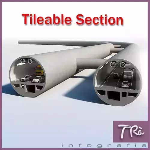 A TYPE TUNNEL SECTION 3D model