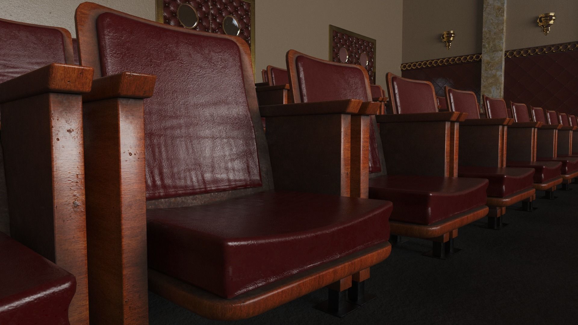 Movie Theater Classic Interior 3D model_21