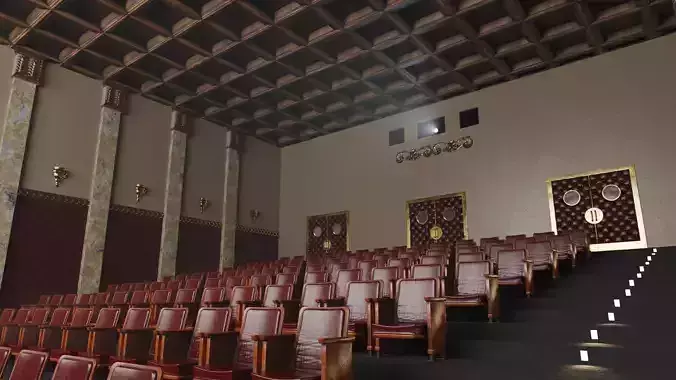 Movie Theater Classic Interior 3D model