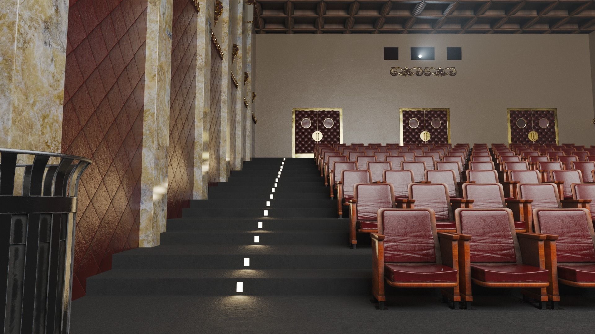 Movie Theater Classic Interior 3D model_14