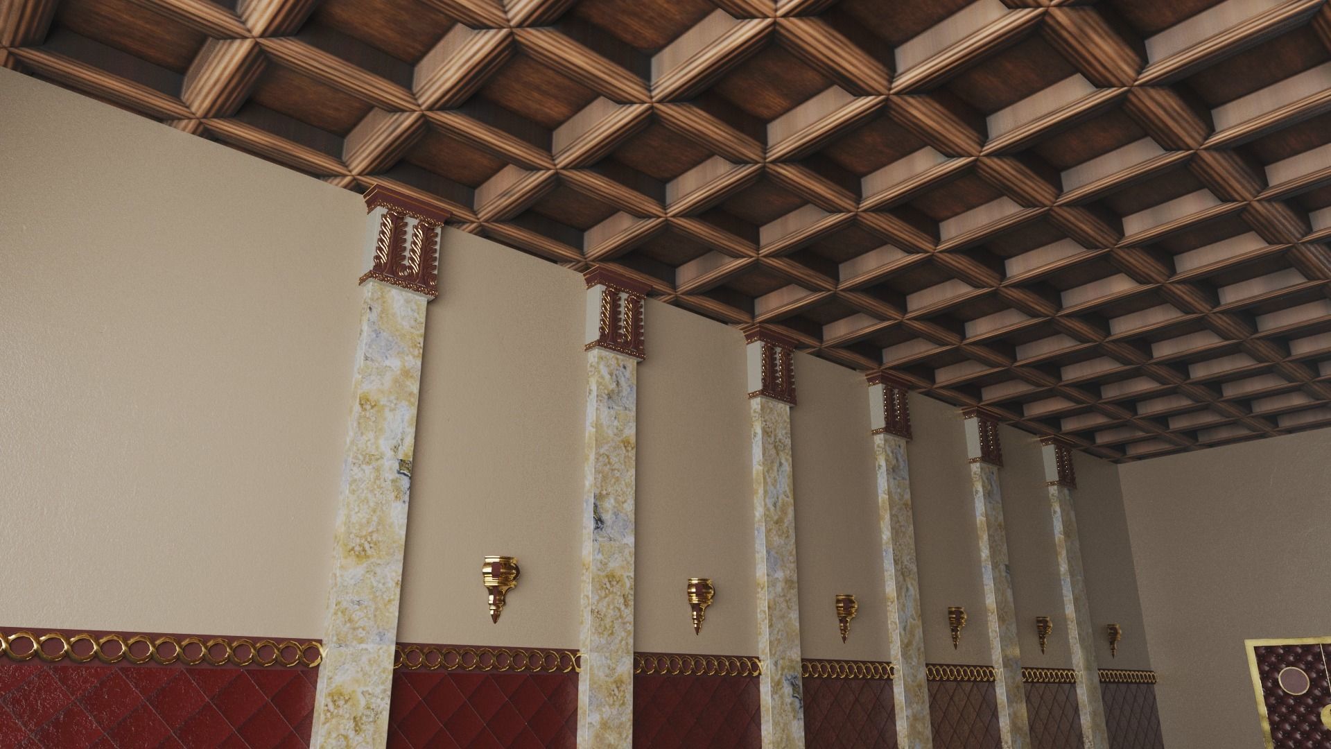 Movie Theater Classic Interior 3D model_22