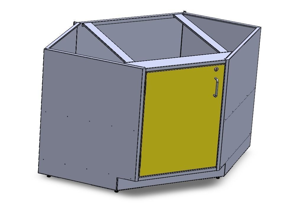 LAB FURNITURE CABINET CORNER UNIT OR PENTA UNIT 3D model_2