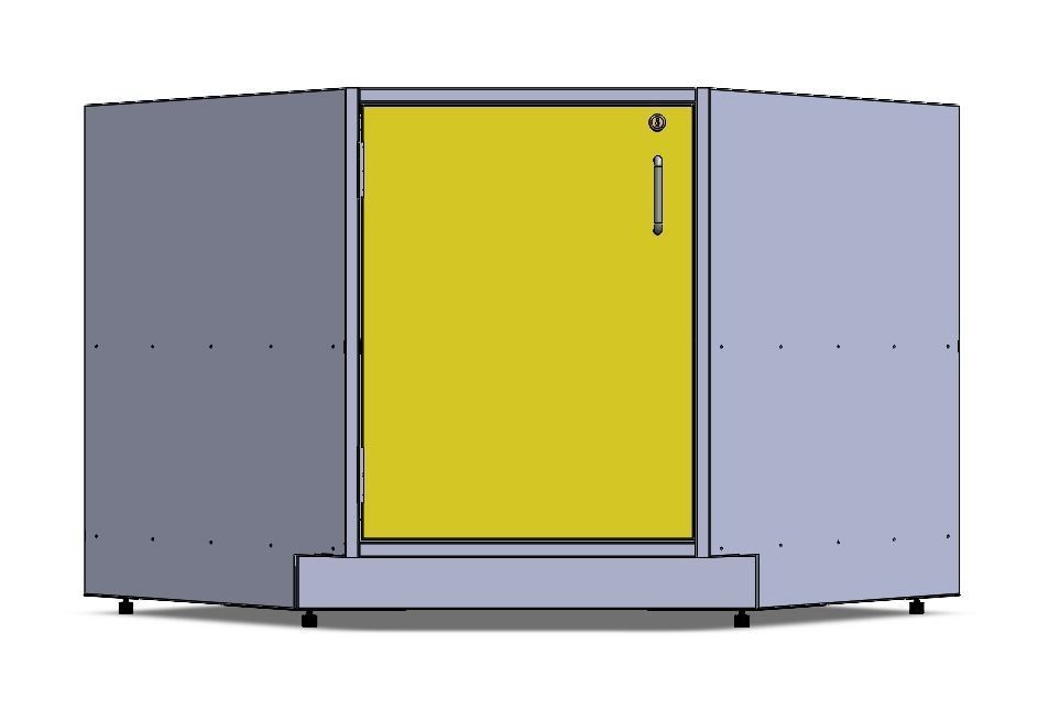 LAB FURNITURE CABINET CORNER UNIT OR PENTA UNIT 3D model_3
