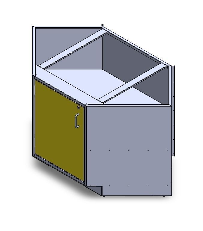 LAB FURNITURE CABINET CORNER UNIT OR PENTA UNIT 3D model_5
