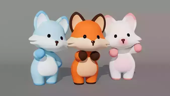 Rigged Cartoon Fox