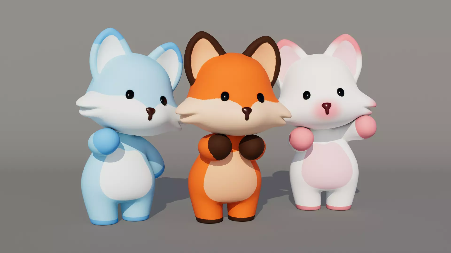 Rigged Cartoon Fox Low-poly 3D model_0