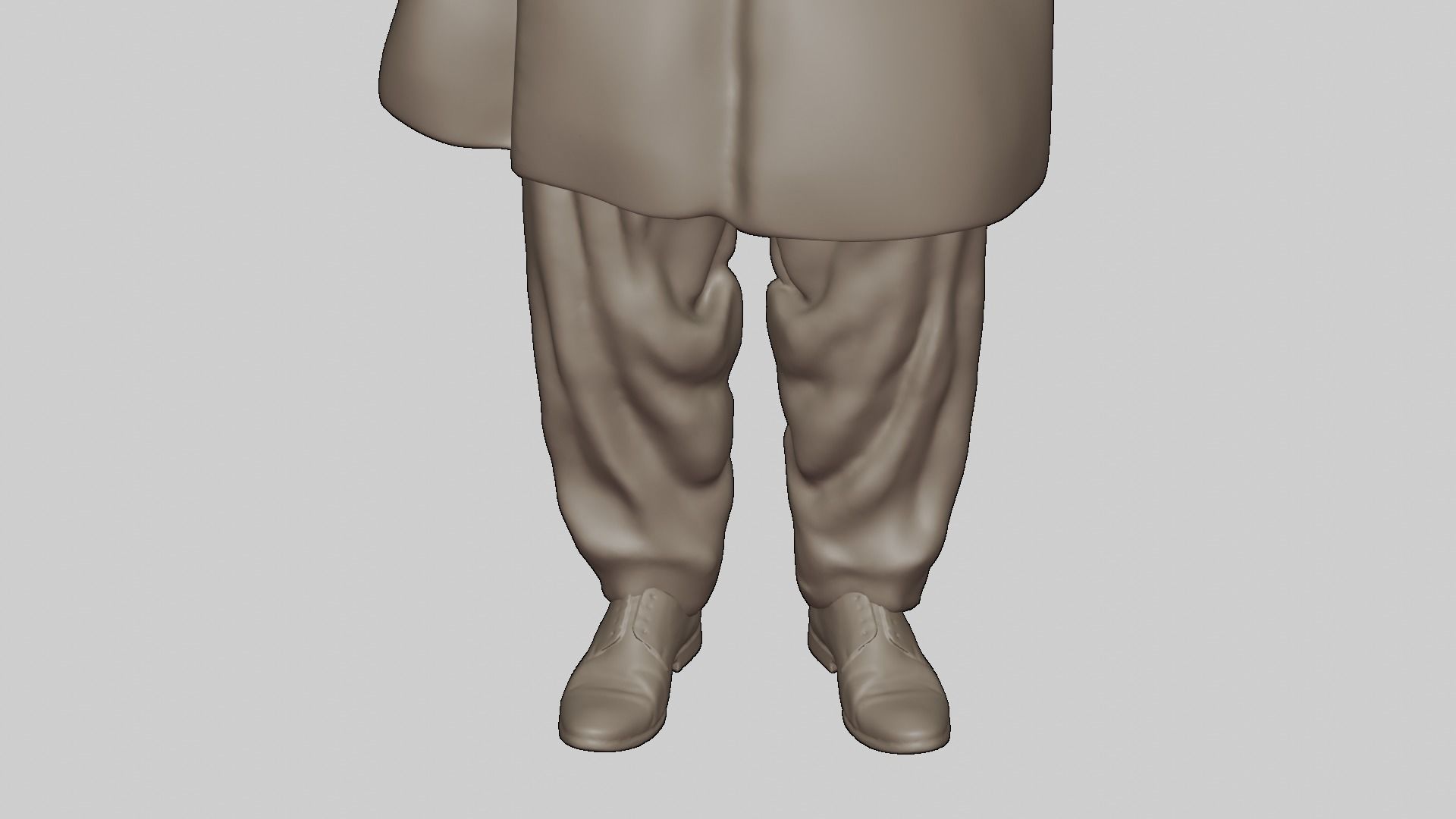 Quaid E Azam Muhammad Ali Jinnah Bronze Sculpture 3D model_7
