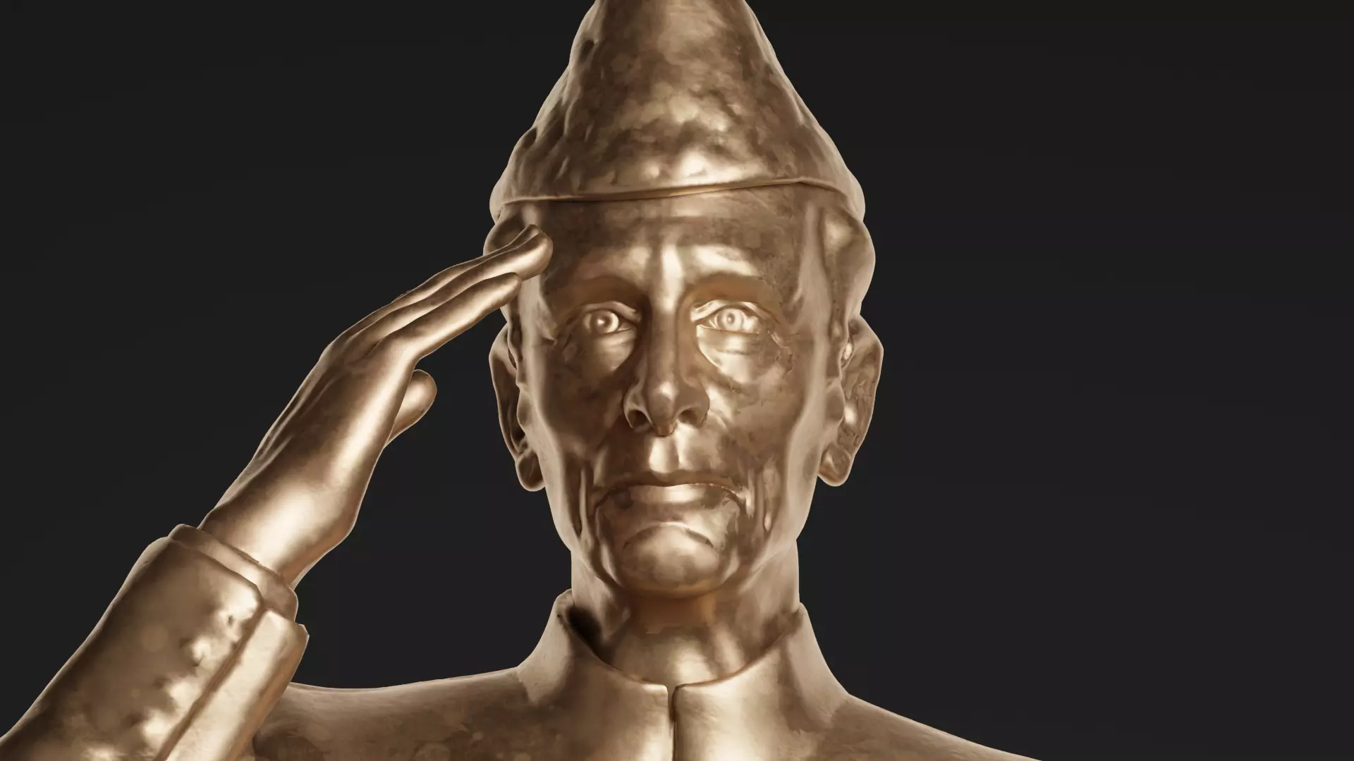 Quaid E Azam Muhammad Ali Jinnah Bronze Sculpture 3D model_0