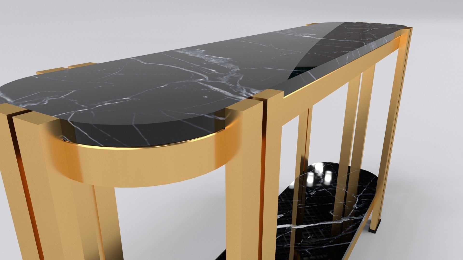 Marie console table Free 3D model_2